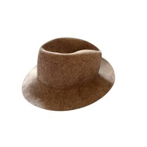 Rag & Bone 100% Wool Beige Taupe Fedora Hat Small